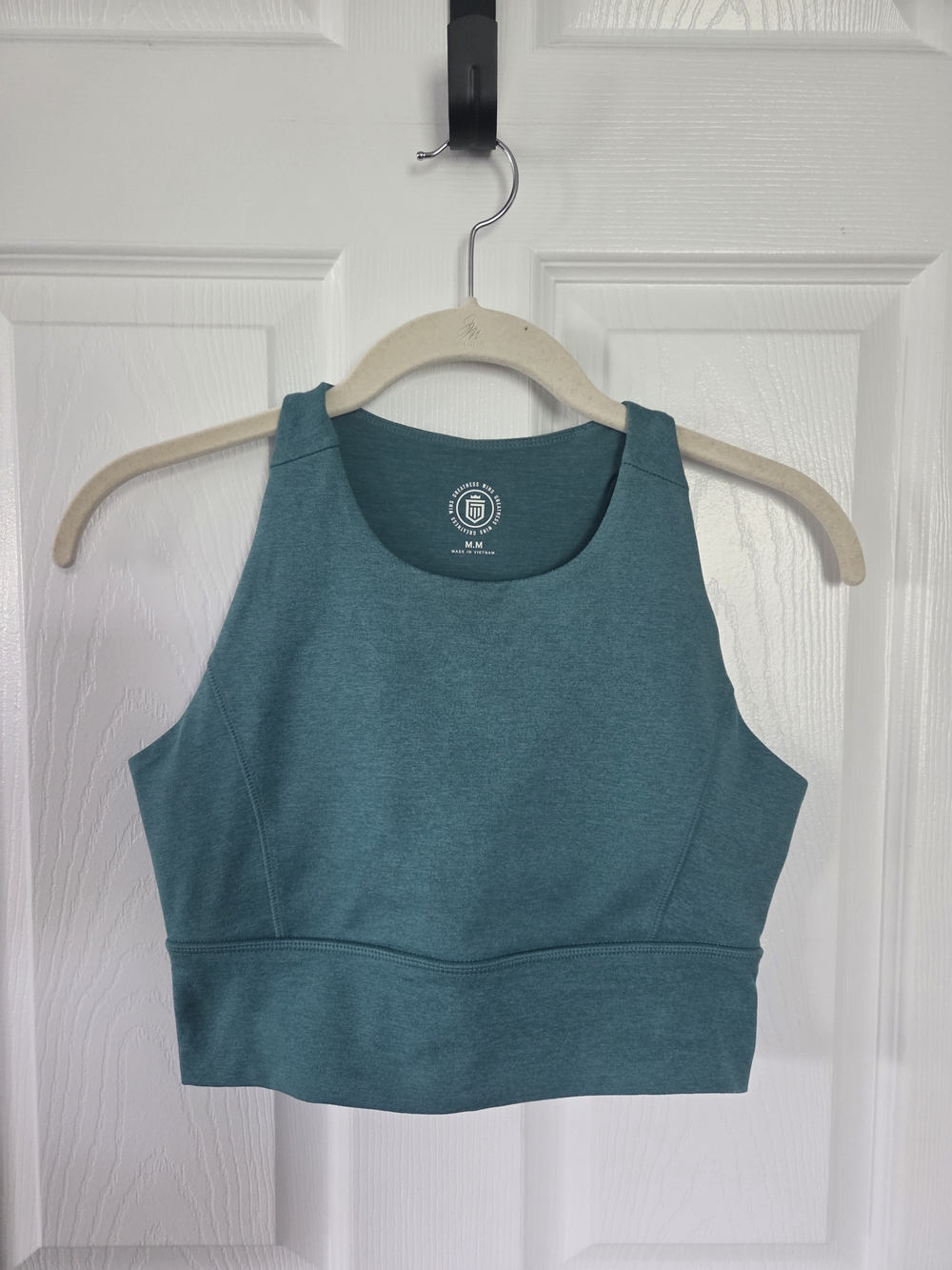 Greatness Wins Teal Crop Athletic Tank Top